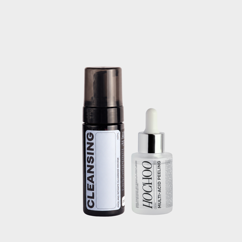 Мус 2-в-1 Cleansing + Мультикислотний пілінг AHA+BHA 10% set-yoni150-facepeeling30 фото