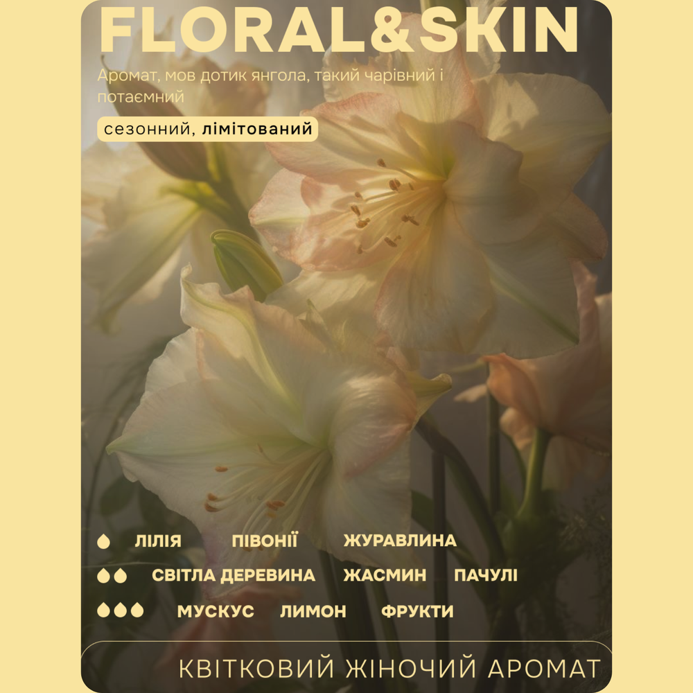 Олійні парфуми-мультитаскер Floral&skin білі квіти + журавлина oil-floral фото