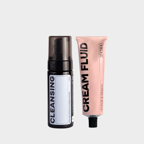 Мус 2-в-1 Cleansing + Крем-флюїд для тіла і рук set-yoni150-fluid100fleur фото